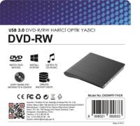 DVDRW ELBA DVDWRT-THCK Harici Dvdrw  Siyah USB 3.0 Dvd Yazıcı Writer	